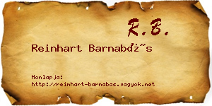 Reinhart Barnabás névjegykártya